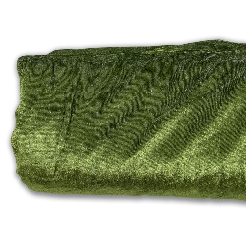 Olive green velvet fabric